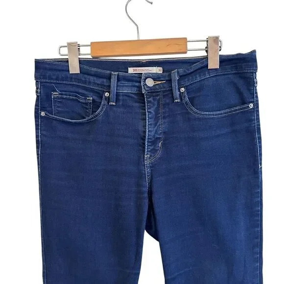 Levis 311 Shaping Skinny Dark Wash Jeans Size 30 - Picture 3 of 6